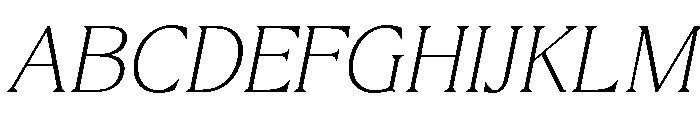 Molimer Thin Italic Font UPPERCASE