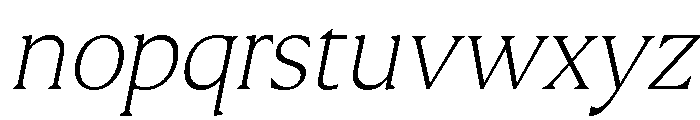 Molimer Thin Italic Font LOWERCASE