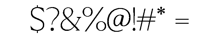 Molimer Thin Font OTHER CHARS