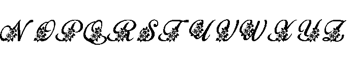 Mom Floral Script Monogram Font UPPERCASE