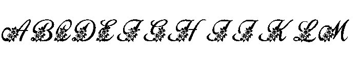 MomFloralScriptMonogram Font UPPERCASE