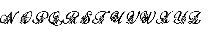 MomFloralScriptMonogram Font UPPERCASE