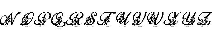 MomFloralScriptMonogram Font LOWERCASE
