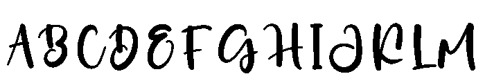 Moment Writing Font UPPERCASE
