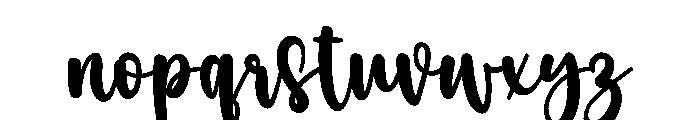 Moment Writing Font LOWERCASE