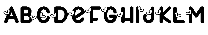 Mommy Heart Font UPPERCASE