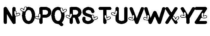 Mommy Heart Font UPPERCASE