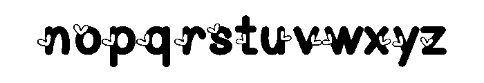 Mommy Heart Font LOWERCASE
