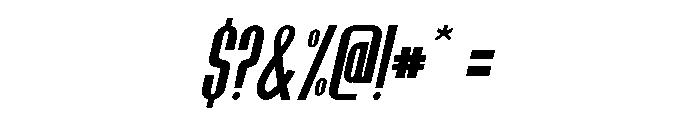 Monarch Italic Font OTHER CHARS
