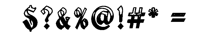 Monarch Stippled Font OTHER CHARS