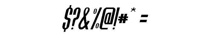 Monarch Thin Italic Font OTHER CHARS