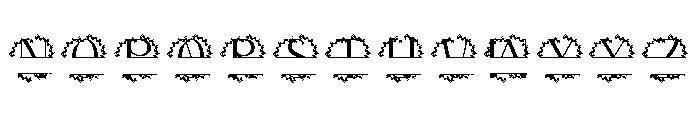 Monarchine Split Monogram Font UPPERCASE