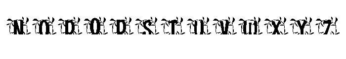 Monarque Split Monogram Font UPPERCASE