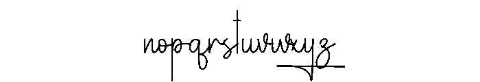 Monday Handwrittings Font LOWERCASE