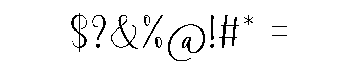 Monday Styled Font OTHER CHARS