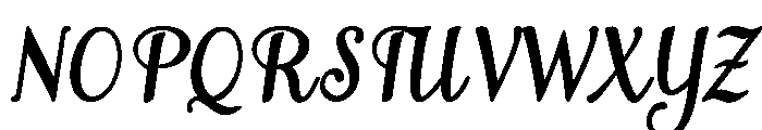 MondeyaBoldSlant10 Font UPPERCASE
