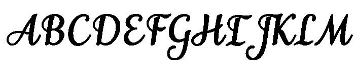 MondeyaBoldSlant14 Font UPPERCASE