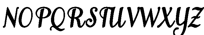 MondeyaBoldSlant14 Font UPPERCASE