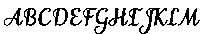MondeyaBoldSlant16 Font UPPERCASE