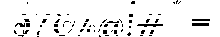 MondeyaHatchingSlant Font OTHER CHARS