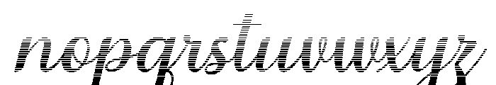 MondeyaHatchingSlant12 Font LOWERCASE