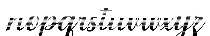 MondeyaHatchingSlant16 Font LOWERCASE