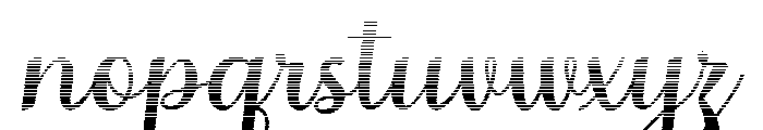 MondeyaHatchingSlant6 Font LOWERCASE