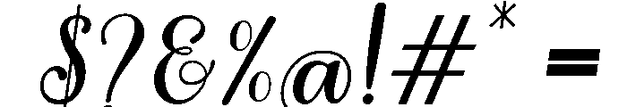 MondeyaSlant Font OTHER CHARS