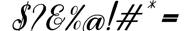 MondeyaSlant10 Font OTHER CHARS