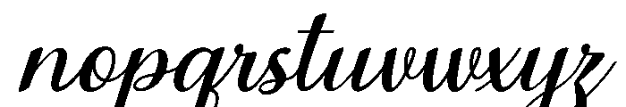 MondeyaSlant10 Font LOWERCASE