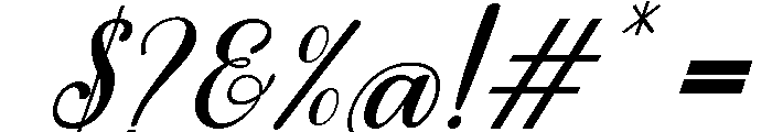 MondeyaSlant12 Font OTHER CHARS