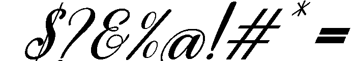 MondeyaSlant18 Font OTHER CHARS