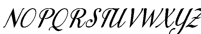MondeyaSlant18 Font UPPERCASE