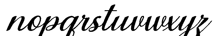 MondeyaSlant18 Font LOWERCASE