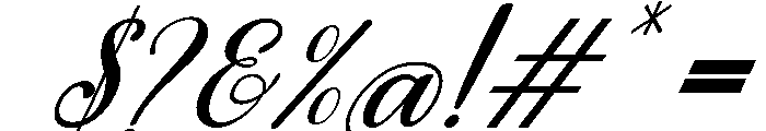 MondeyaSlant20 Font OTHER CHARS