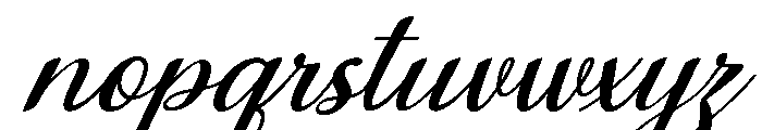 MondeyaSlant20 Font LOWERCASE