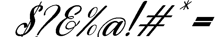 MondeyaSlant24 Font OTHER CHARS