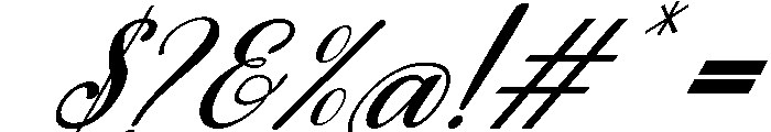MondeyaSlant26 Font OTHER CHARS