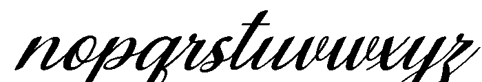 MondeyaSlant26 Font LOWERCASE
