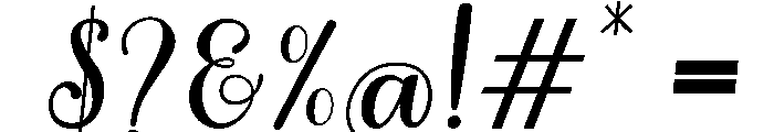 MondeyaSlant3 Font OTHER CHARS