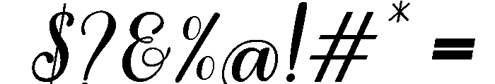 MondeyaSlant4 Font OTHER CHARS