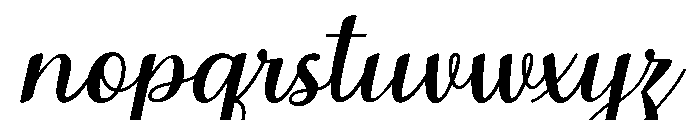 MondeyaSlant5 Font LOWERCASE