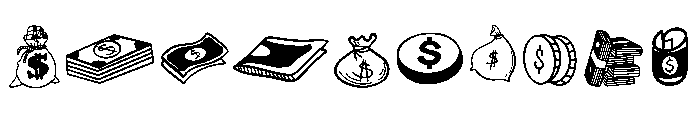 Money Cash Font OTHER CHARS