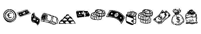 Money Cash Font LOWERCASE