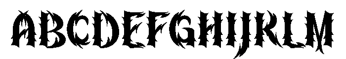 Monham Font UPPERCASE