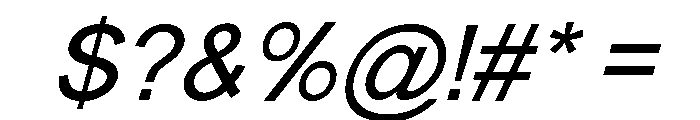 MonilaSans-Italic Font OTHER CHARS