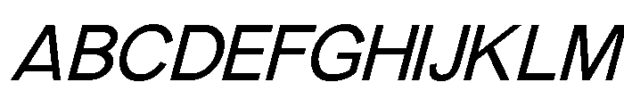 MonilaSans-Italic Font UPPERCASE