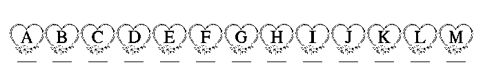 Monogram Flower Heart Font UPPERCASE