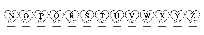 Monogram Flower Heart Font UPPERCASE
