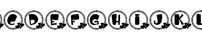 Monogram love heart Font UPPERCASE